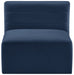 Quincy Blue Velvet Modular Cloud-Like Comfort Armless Chair - 677Navy-Armless - Vega Furniture