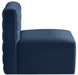 Quincy Blue Velvet Modular Cloud-Like Comfort Armless Chair - 677Navy-Armless - Vega Furniture