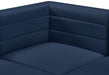 Quincy Blue Velvet Modular Cloud-Like Comfort Armless Chair - 677Navy-Armless - Vega Furniture