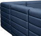 Quincy Blue Velvet Modular Cloud-Like Comfort Loveseat - 677Navy-S63 - Vega Furniture