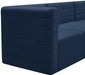 Quincy Blue Velvet Modular Cloud-Like Comfort Loveseat - 677Navy-S63 - Vega Furniture