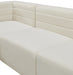 Quincy Cream Velvet Modular Cloud-Like Comfort Armless Chair - 677Cream-Armless - Vega Furniture