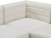 Quincy Cream Velvet Modular Cloud-Like Comfort Sofa - 677Cream-S63 - Vega Furniture