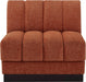 Quinn Chenille Fabric Living Room Chair Cognac - 124Cognac-Armless - Vega Furniture