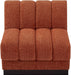 Quinn Chenille Fabric Living Room Chair Cognac - 124Cognac-Armless - Vega Furniture