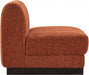 Quinn Chenille Fabric Living Room Chair Cognac - 124Cognac-Armless - Vega Furniture