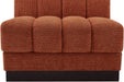 Quinn Chenille Fabric Living Room Chair Cognac - 124Cognac-Armless - Vega Furniture