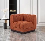 Quinn Chenille Fabric Living Room Chair Cognac - 124Cognac-Corner - Vega Furniture