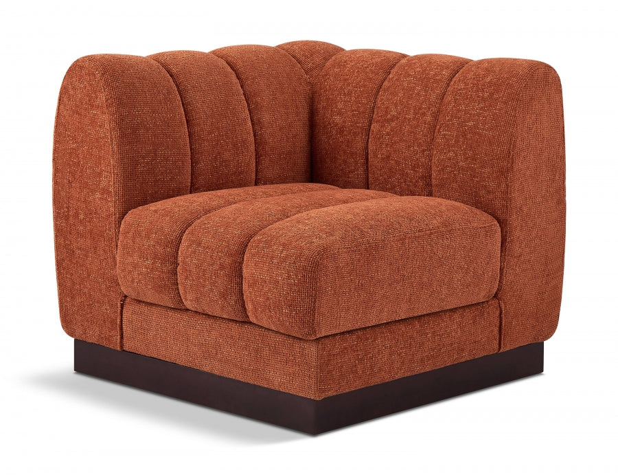 Quinn Chenille Fabric Living Room Chair Cognac - 124Cognac-Corner - Vega Furniture