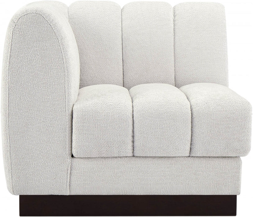 Quinn Chenille Fabric Living Room Chair Cream - 124Cream-Corner - Vega Furniture