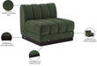 Quinn Chenille Fabric Living Room Chair Green - 124Green-Armless - Vega Furniture