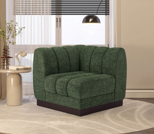 Quinn Chenille Fabric Living Room Chair Green - 124Green-Corner - Vega Furniture