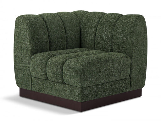 Quinn Chenille Fabric Living Room Chair Green - 124Green-Corner - Vega Furniture