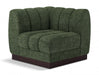 Quinn Chenille Fabric Living Room Chair Green - 124Green-Corner - Vega Furniture