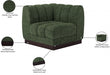 Quinn Chenille Fabric Living Room Chair Green - 124Green-Corner - Vega Furniture