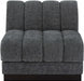 Quinn Chenille Fabric Living Room Chair Grey - 124Grey-Armless - Vega Furniture