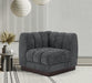 Quinn Chenille Fabric Living Room Chair Grey - 124Grey-Corner - Vega Furniture