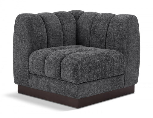 Quinn Chenille Fabric Living Room Chair Grey - 124Grey-Corner - Vega Furniture