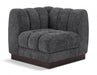 Quinn Chenille Fabric Living Room Chair Grey - 124Grey-Corner - Vega Furniture