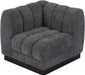 Quinn Chenille Fabric Living Room Chair Grey - 124Grey-Corner - Vega Furniture