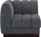 Quinn Chenille Fabric Living Room Chair Grey - 124Grey-Corner - Vega Furniture