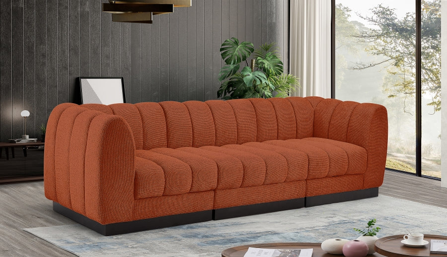 Quinn Chenille Fabric Sofa Cognac - 124Cognac-S101 - Vega Furniture