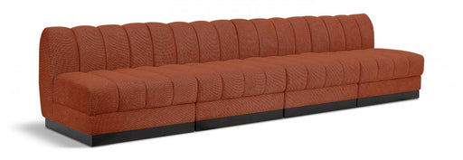 Quinn Chenille Fabric Sofa Cognac - 124Cognac-S128 - Vega Furniture