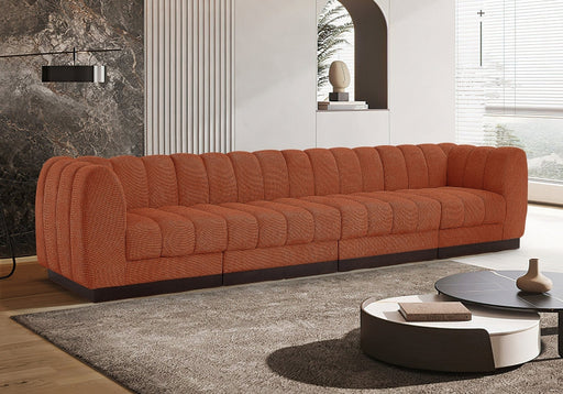 Quinn Chenille Fabric Sofa Cognac - 124Cognac-S133 - Vega Furniture