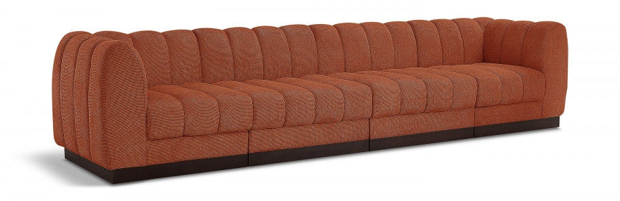 Quinn Chenille Fabric Sofa Cognac - 124Cognac-S133 - Vega Furniture