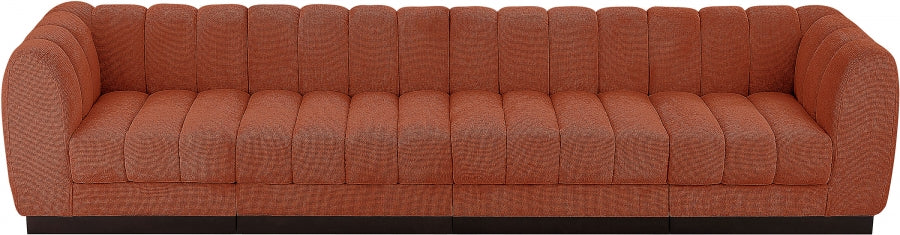 Quinn Chenille Fabric Sofa Cognac - 124Cognac-S133 - Vega Furniture