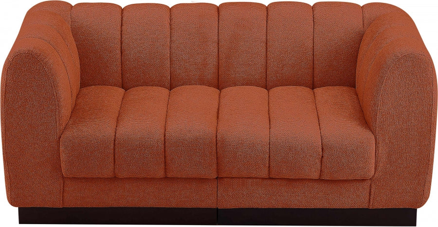 Quinn Chenille Fabric Sofa Cognac - 124Cognac-S69 - Vega Furniture