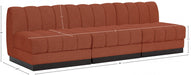 Quinn Chenille Fabric Sofa Cognac - 124Cognac-S96 - Vega Furniture