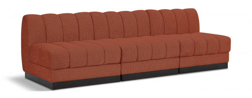 Quinn Chenille Fabric Sofa Cognac - 124Cognac-S96 - Vega Furniture