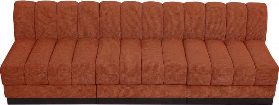 Quinn Chenille Fabric Sofa Cognac - 124Cognac-S96 - Vega Furniture