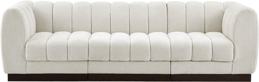 Quinn Chenille Fabric Sofa Cream - 124Cream-S101 - Vega Furniture