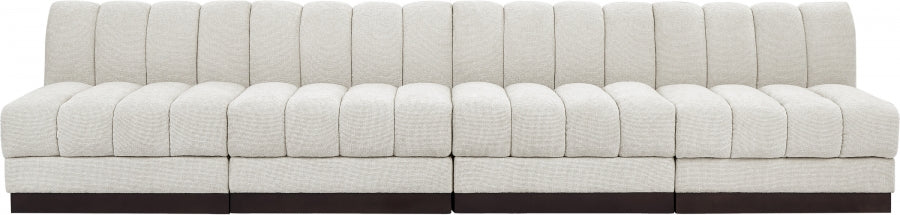 Quinn Chenille Fabric Sofa Cream - 124Cream-S128 - Vega Furniture