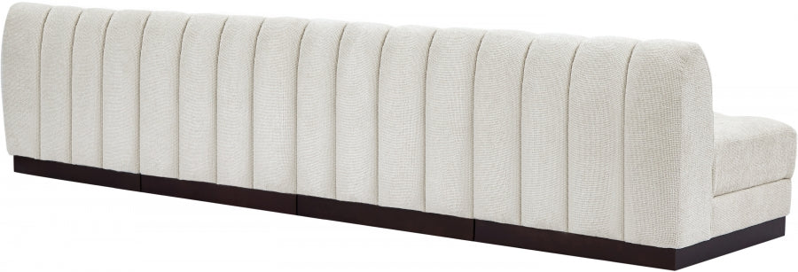 Quinn Chenille Fabric Sofa Cream - 124Cream-S128 - Vega Furniture