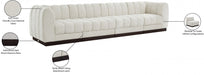 Quinn Chenille Fabric Sofa Cream - 124Cream-S133 - Vega Furniture