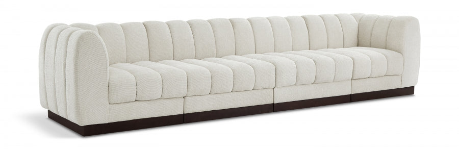 Quinn Chenille Fabric Sofa Cream - 124Cream-S133 - Vega Furniture