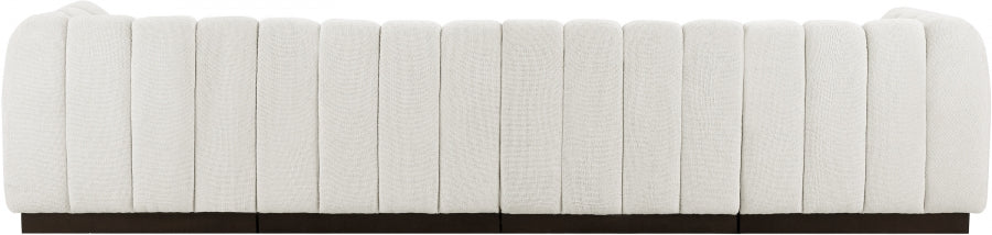 Quinn Chenille Fabric Sofa Cream - 124Cream-S133 - Vega Furniture