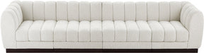 Quinn Chenille Fabric Sofa Cream - 124Cream-S133 - Vega Furniture