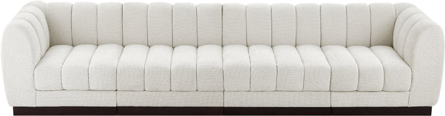 Quinn Chenille Fabric Sofa Cream - 124Cream-S133 - Vega Furniture