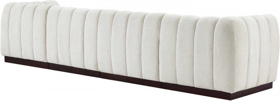 Quinn Chenille Fabric Sofa Cream - 124Cream-S133 - Vega Furniture