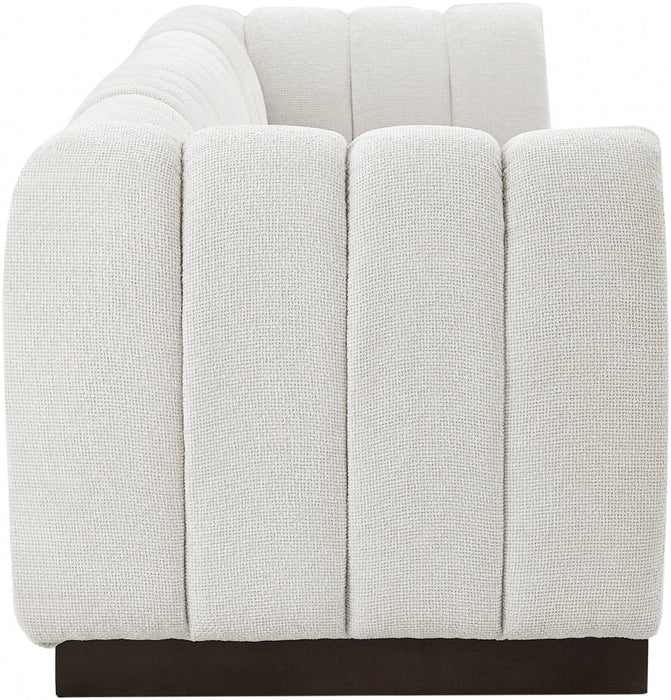 Quinn Chenille Fabric Sofa Cream - 124Cream-S133 - Vega Furniture