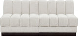 Quinn Chenille Fabric Sofa Cream - 124Cream-S64 - Vega Furniture