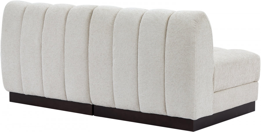 Quinn Chenille Fabric Sofa Cream - 124Cream-S64 - Vega Furniture