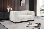 Quinn Chenille Fabric Sofa Cream - 124Cream-S69 - Vega Furniture