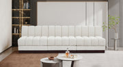 Quinn Chenille Fabric Sofa Cream - 124Cream-S96 - Vega Furniture