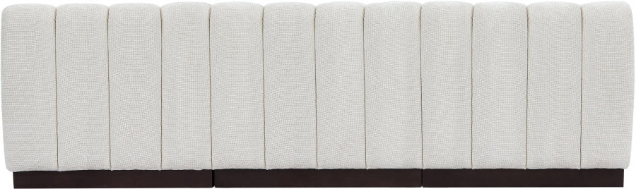 Quinn Chenille Fabric Sofa Cream - 124Cream-S96 - Vega Furniture