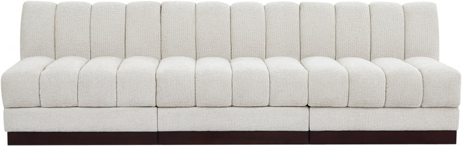 Quinn Chenille Fabric Sofa Cream - 124Cream-S96 - Vega Furniture